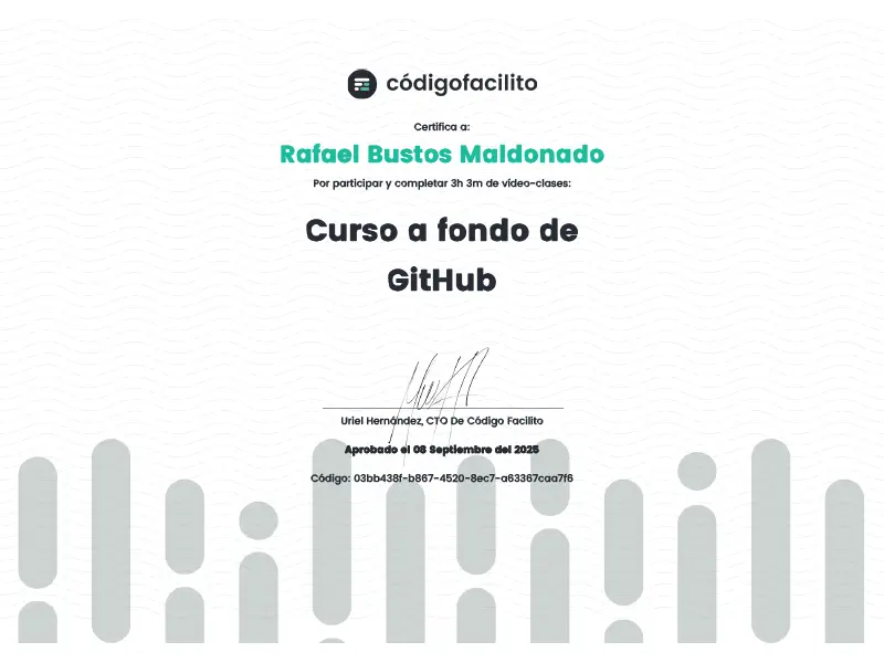 Curso a fondo de GitHub