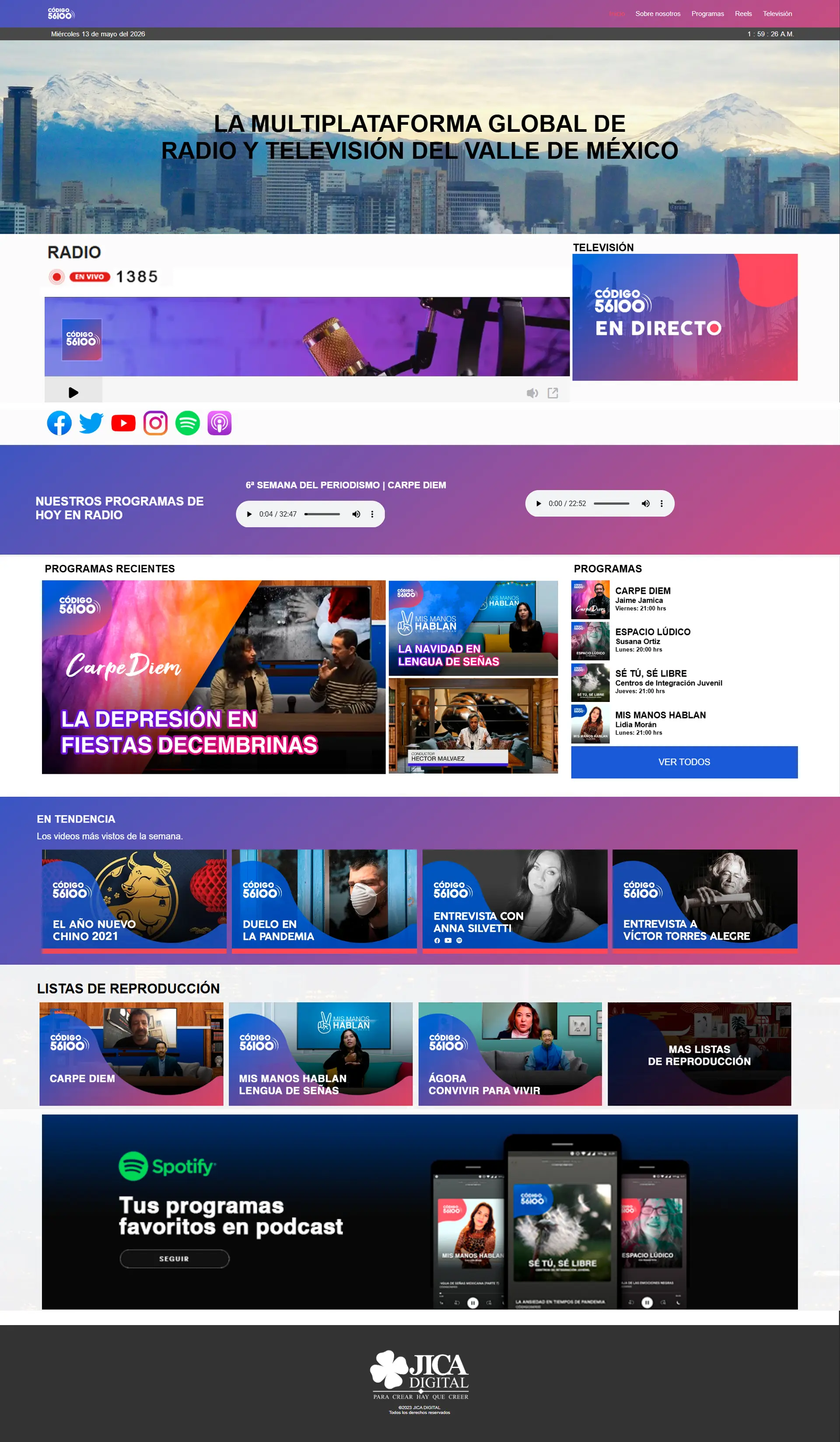 CODIGO56100.com Sitio web Diseño por RAFA3LBM